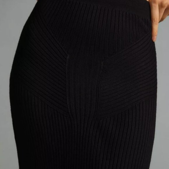 NWOT By Anthropologie Sheer Pleated Knit Midi Skirt Size M Stitch Fix Fall - Picture 7 of 14